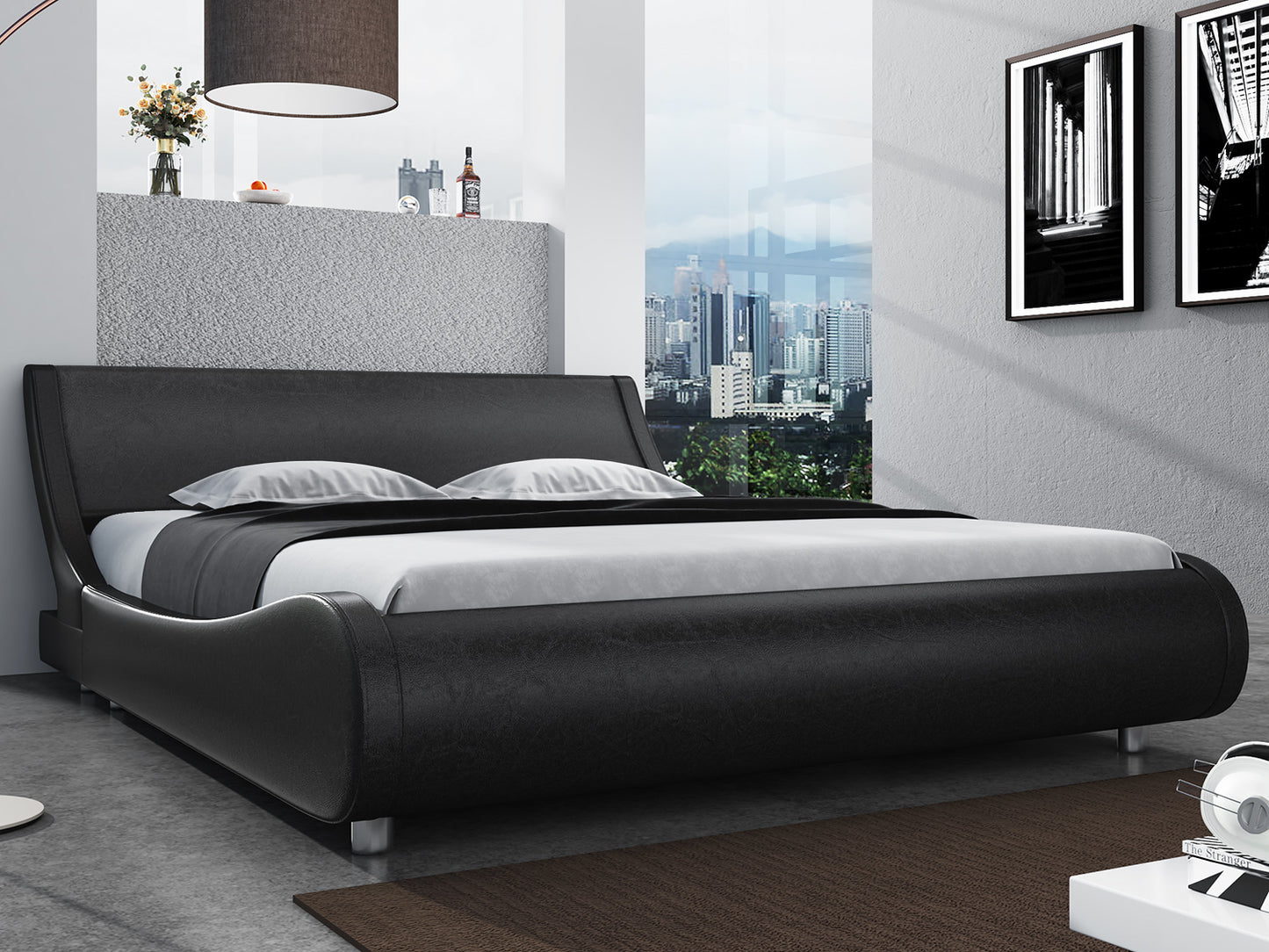 Upholstered Modern bed Racing style