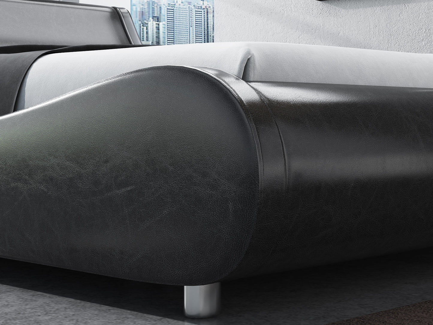 Upholstered Modern bed Racing style