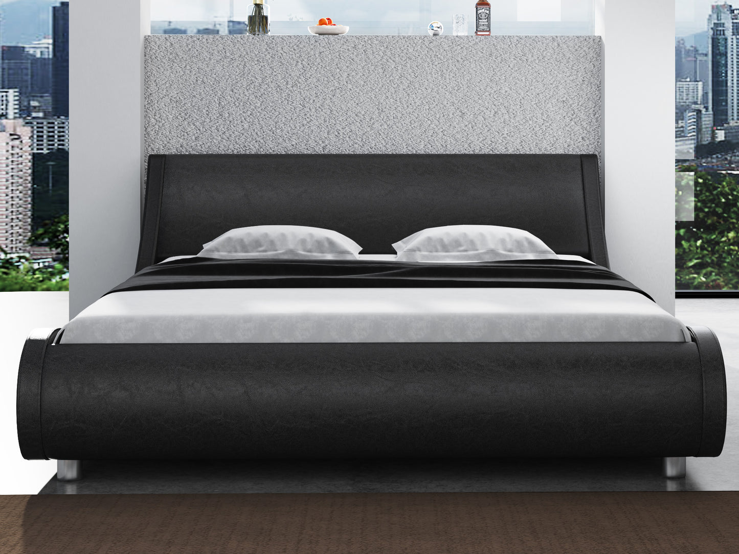 Upholstered Modern bed Racing style