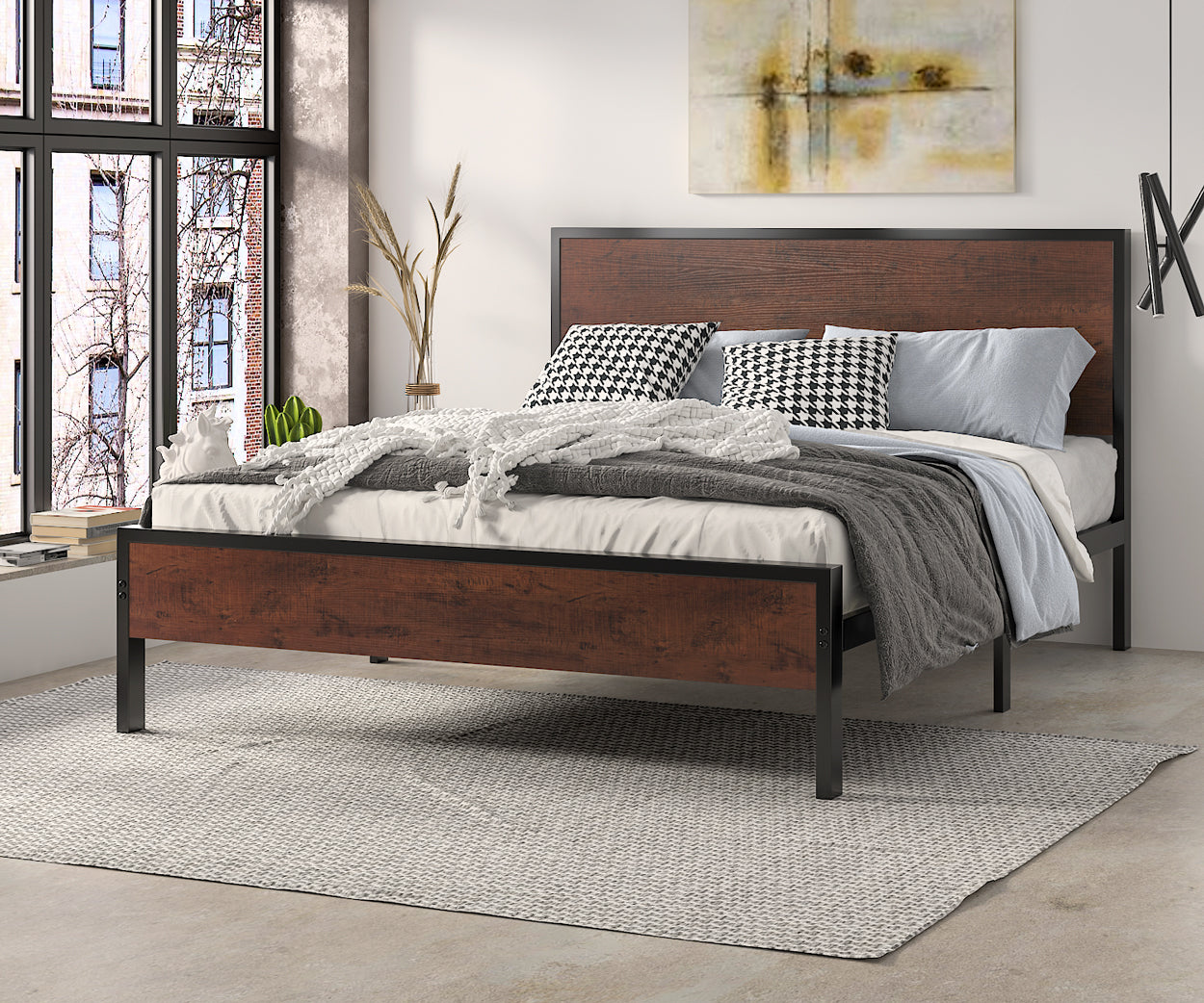 ★ason★ FOREST LAYERED T P0000BRD000A Amazon.com: SHA CERLIN Queen Size Bed Frame with Wooden