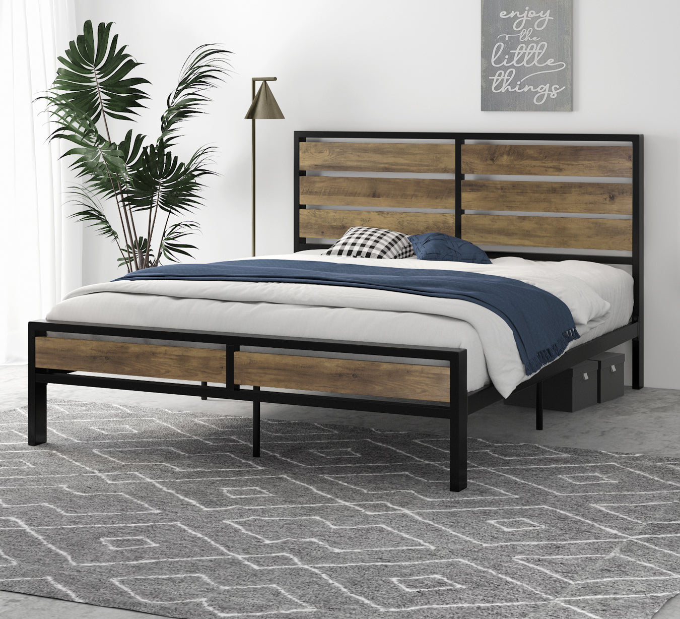 Bed Frames with Wood Headboard