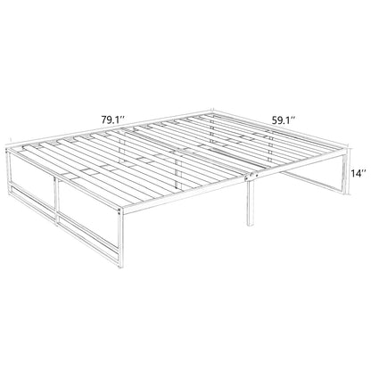 Metal Platform Bed Frame with 14" Under Bed Storage