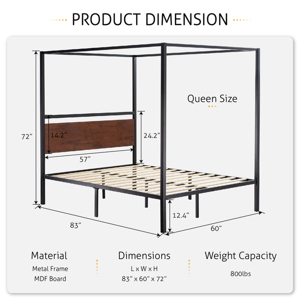 queen size canopy bed