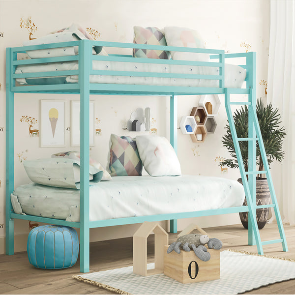 Metal Bunk Beds with Stairs, Twin over Twin Bunk Beds for Kids, Teens, and Adults