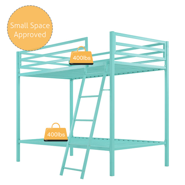 Metal Bunk Beds with Stairs, Twin over Twin Bunk Beds for Kids, Teens, and Adults