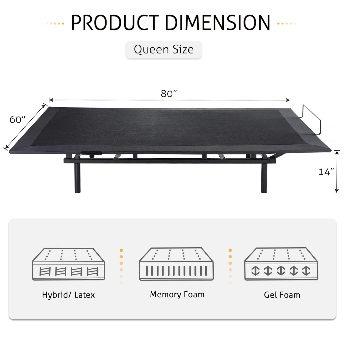 bed frame queen adjustable