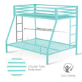 Twin over Full Bunk Bed, Metal Bunk Beds with Stairs & Guardrail for Teen & Adults