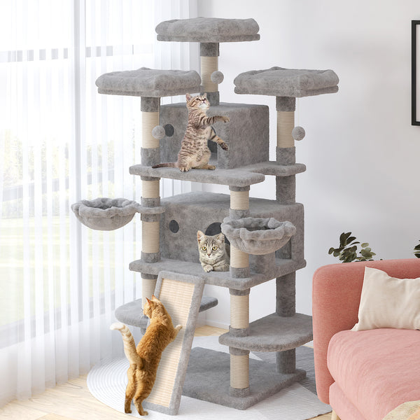 Tall Cat Tree for Large Cats, 68 Inches Multi-Level Cat Tower