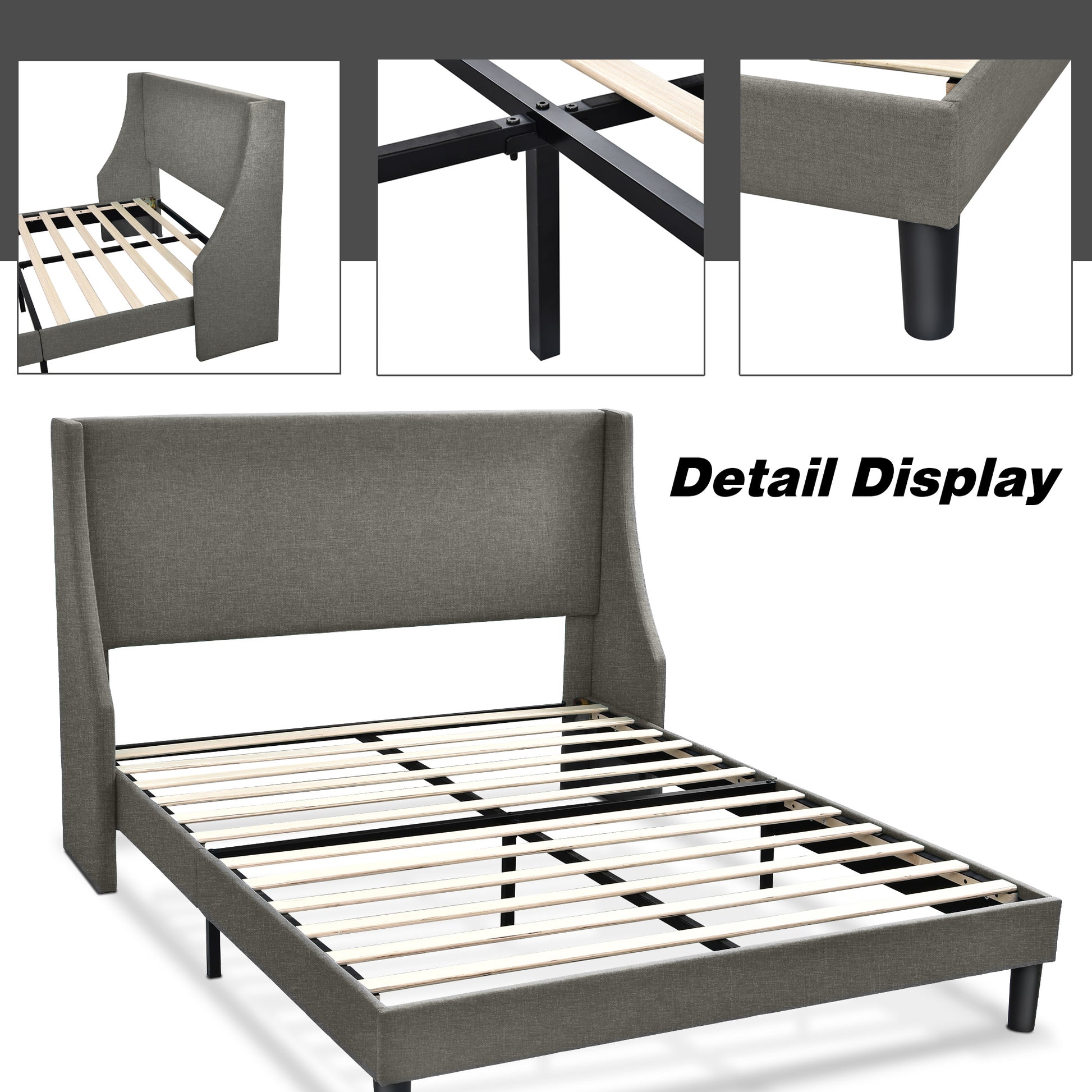 king size wingback bed frame