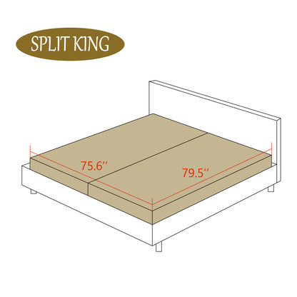 Adjustable Bed Frame with Wireless Remote, Head and Foot Incline, Wood Board Support