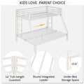 Twin over Full Bunk Bed, Metal Bunk Beds with Stairs & Guardrail for Teen & Adults