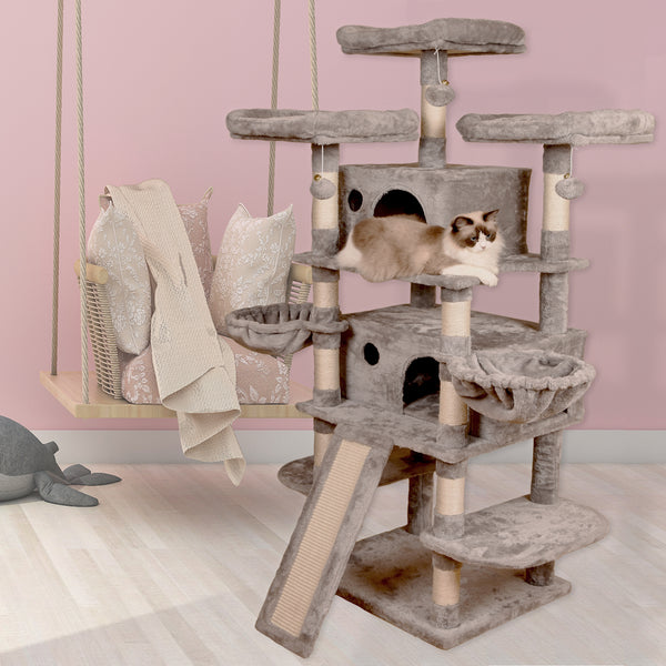 Tall Cat Tree for Large Cats, 68 Inches Multi-Level Cat Tower